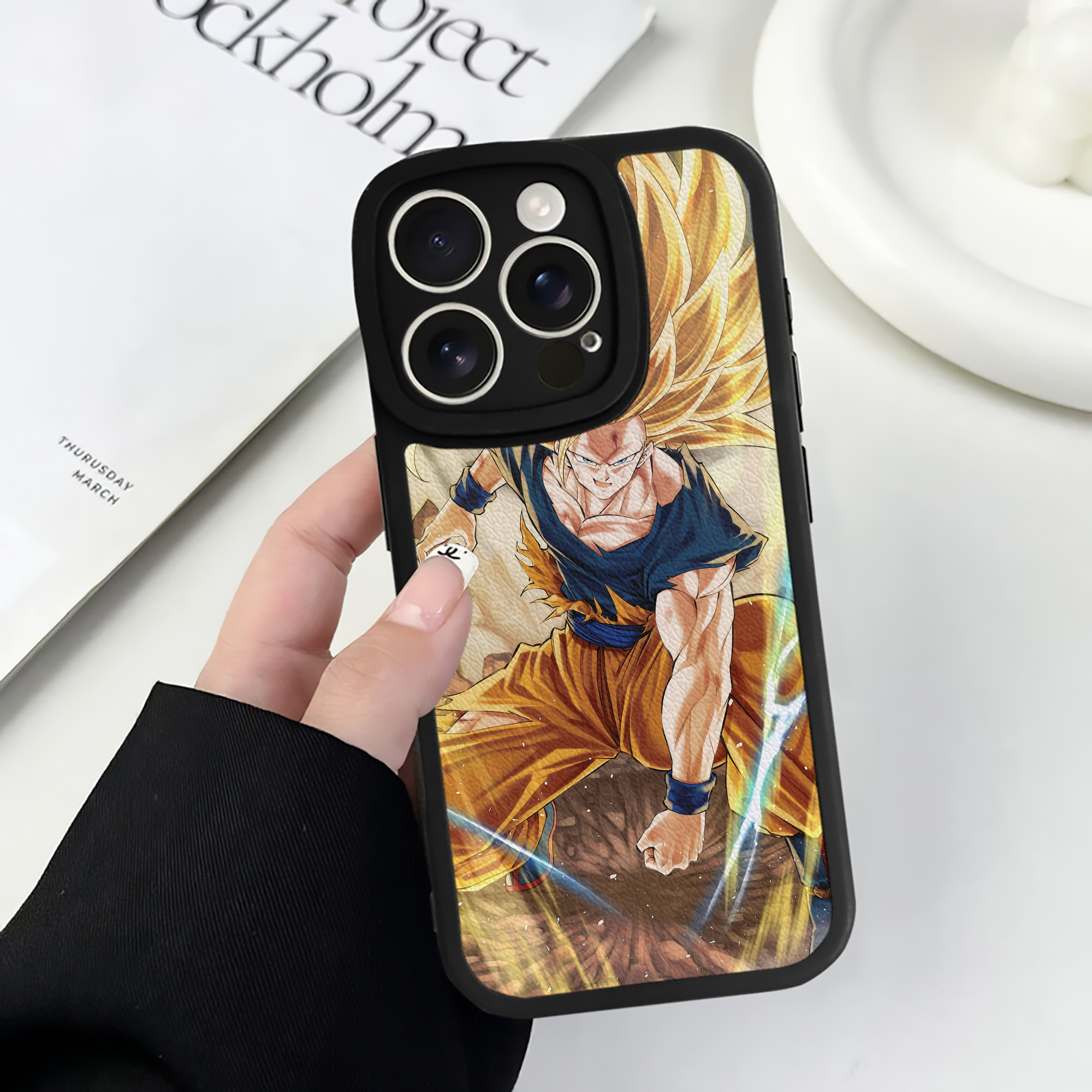 （画像用） ドラゴンボール DRAGON BALL 【iPhone 16シリーズ対応】シリコンスマホケース（レザー調） 材質：シリコン